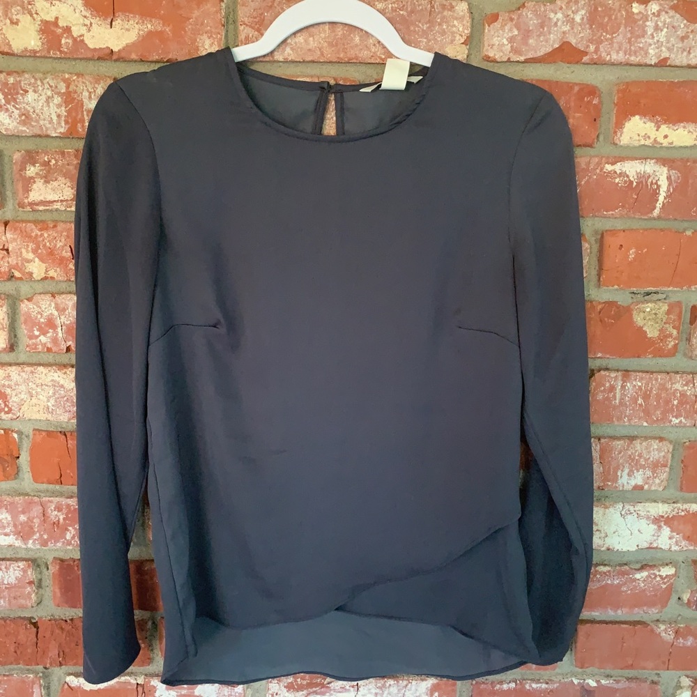 Charcoal Silk-Feel Top